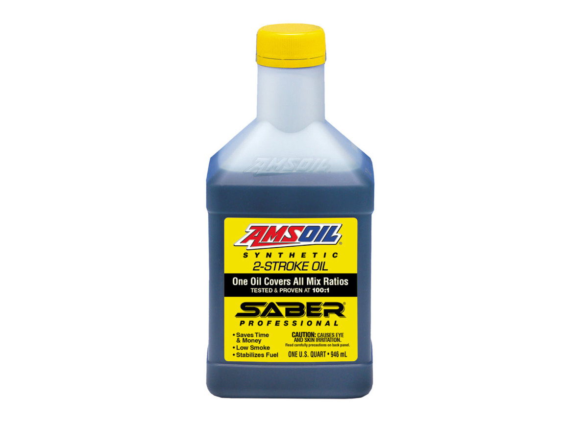 Plně syntetický motorový olej pro dvoutaktní motory AMSOIL SABER Professional Synthetic 2-Stroke Oil 946 ml
