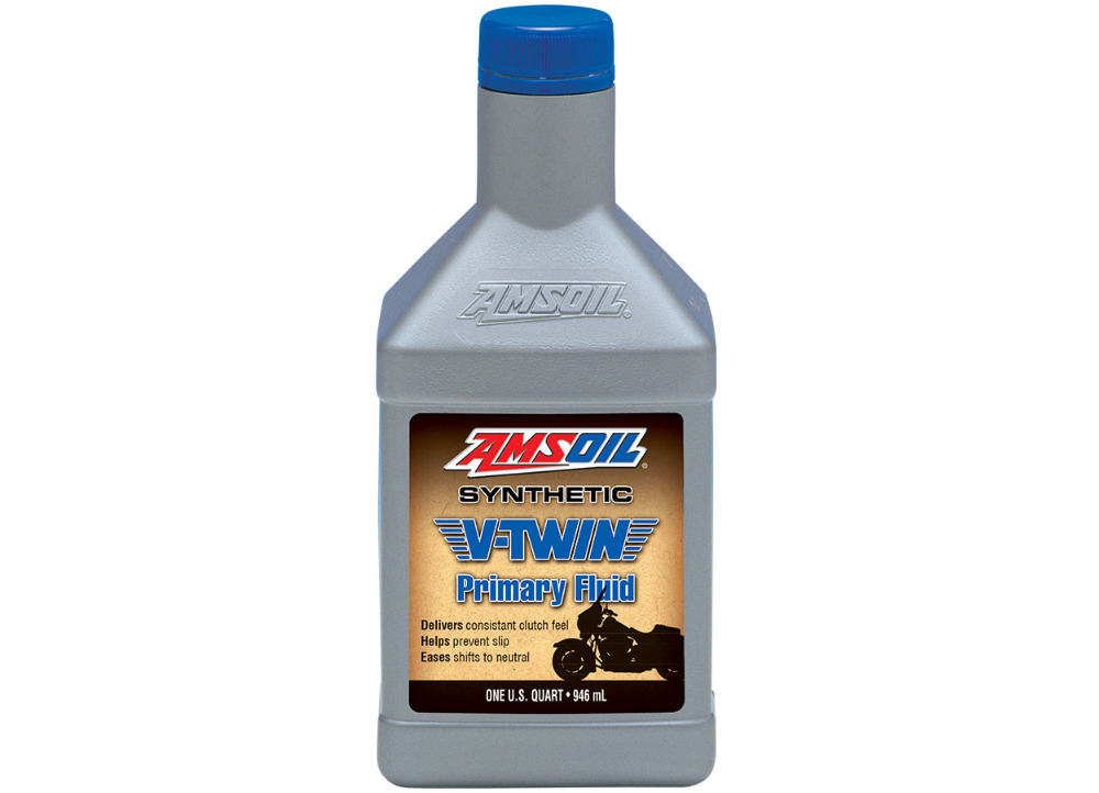 Plně syntetický převodový olej pro motocykly AMSOIL Synthetic V-Twin Primary Fluid 946 ml