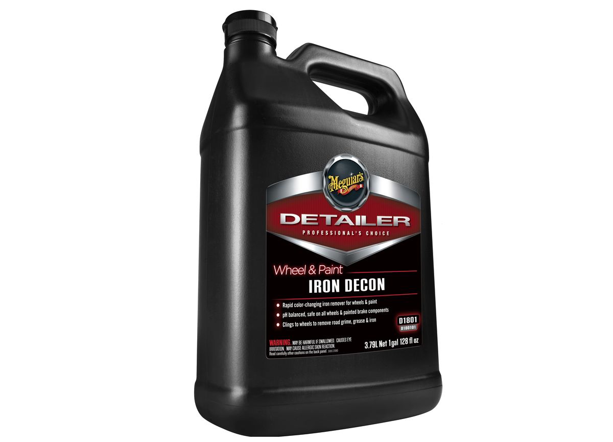 Meguiar's Professional Wheel & Paint IRON DECON - pH neutrální čistič disků s přebarvováním do ruda + chemická dekontaminace karoserie, 3,79 l