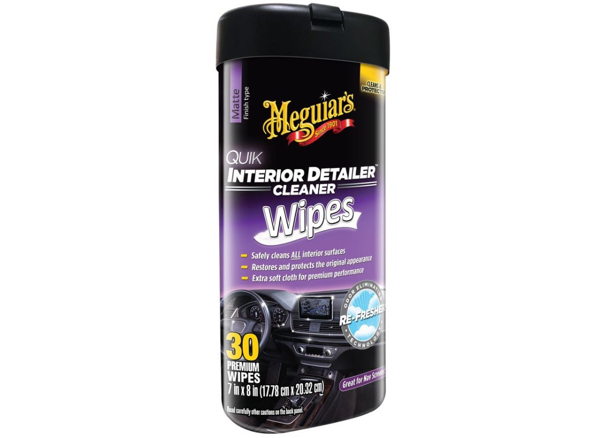 Meguiar's Quik Interior Detailer Wipes - ubrousky na údržbu interiérových povrchů, matný vzhled, 25 ks