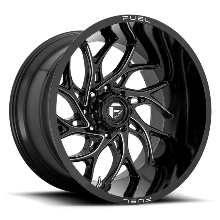 Kola z lehké slitiny D741 Runner Gloss Black Milled Fuel