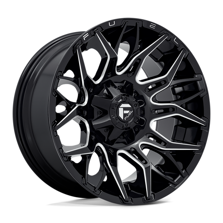 Kola z lehké slitiny D769 Twitch Glossy Black Milled Fuel