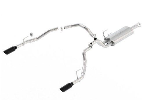 Borla Cat-Back výfukový systém "S-Type" typ 49 vedený pod zadním nárazníkem pro Ram 1500 5,7l V8 s automatickou převodovkou, RC/EC SB 76,3", CC/SHB 67,4", r.v. od 09-18