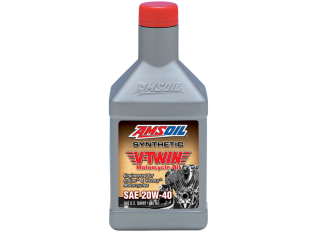 Plně syntetický motorový olej pro motocykly AMSOIL 20W-40 Synthetic V-Twin Motorcycle Oil 946 ml 